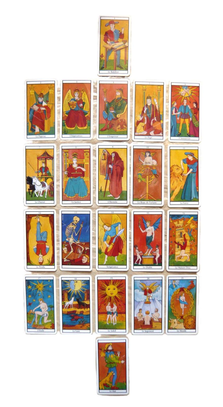 Fiche d'Ariane la voyante Nouveau-TAROT-de-MARSEILLE-complet