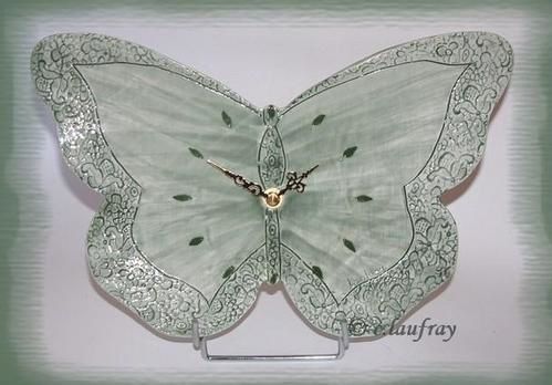 Modele Orash  - Faqe 2 Horloge-murale-papillon-vert-1