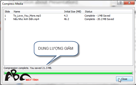 Giảm dung lượng tập tin trong Microsoft PowerPoint 2010 Pp2k5