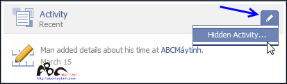 Ẩn và hiện Recent Activity trong Facebook Recentacti5