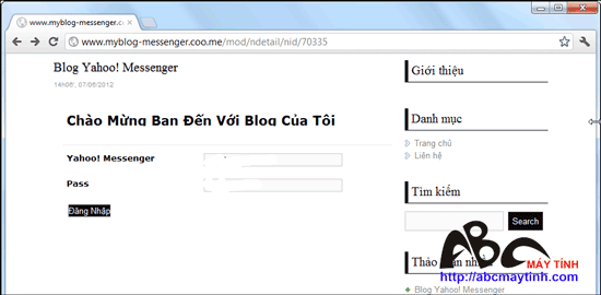 Chiêu thức hack password qua Yahoo! Messenger Ymps2