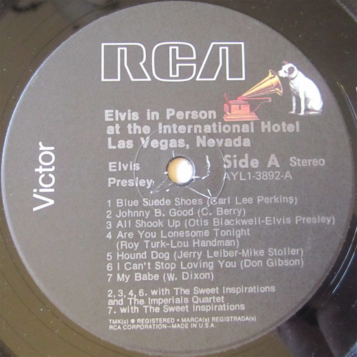 ELVIS IN PERSON AT THE INTERNATIONAL HOTEL LAS VEGAS, NEVADA Ayl1-3892c3nl4o