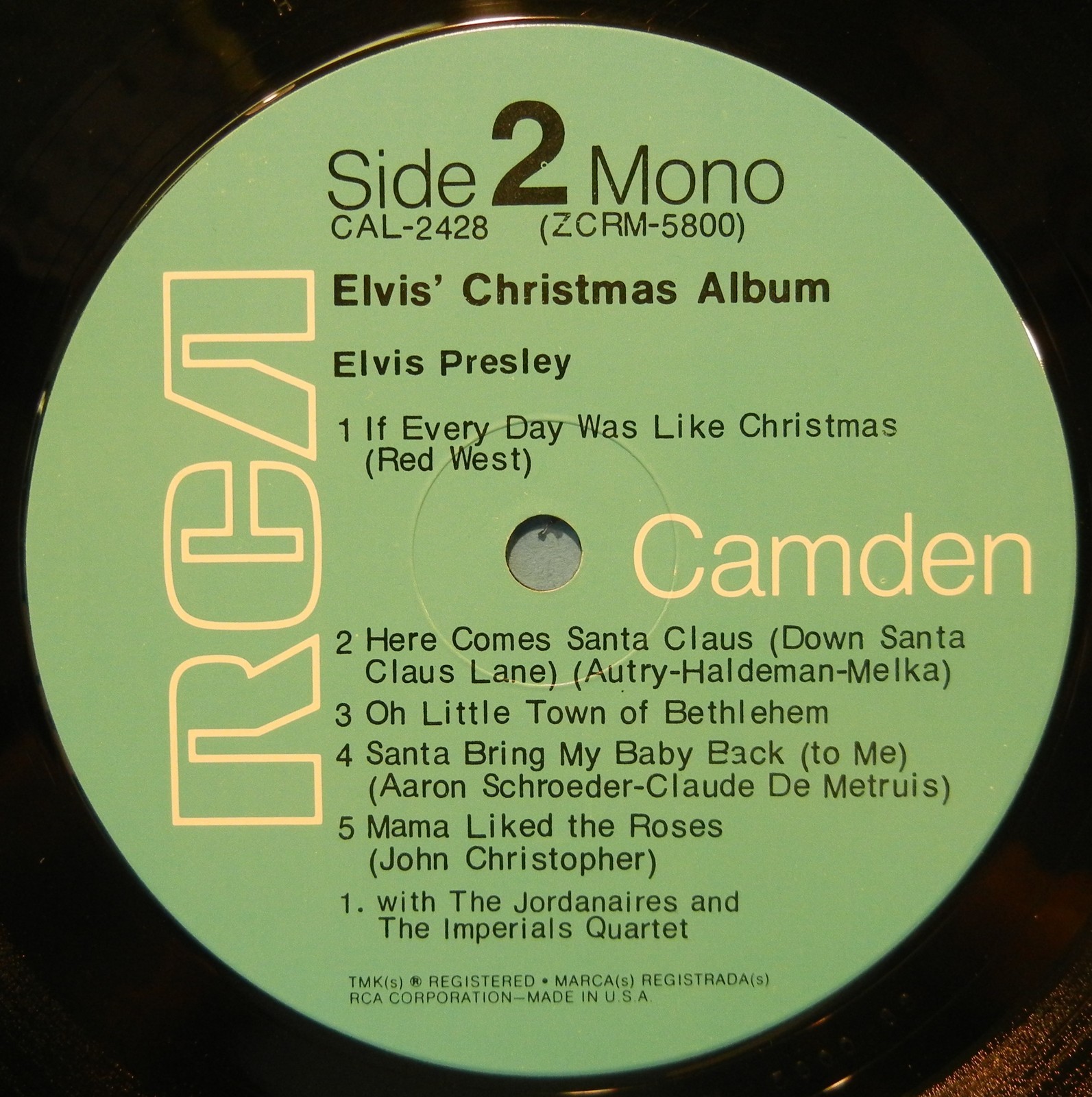 ELVIS' CHRISTMAS ALBUM Cal-2428d2zkos