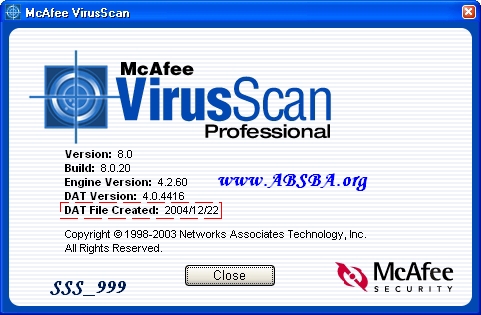 شرح طريقة تركيب التحديث لبرنامج الحماية McAfee 8 34