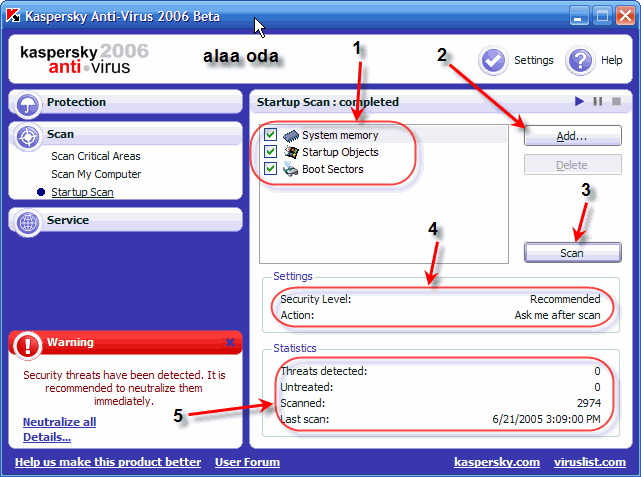 Kaspersky Anti-Virus 6.0.1.411   كاسبر سكااااى 33