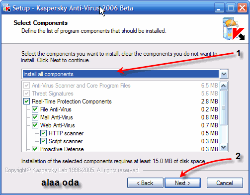 Kaspersky Anti-Virus 6.0.1.411   كاسبر سكااااى 7