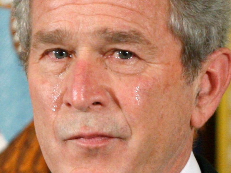 صور: لحظات بكى فيها قادة العالم George-w-bush
