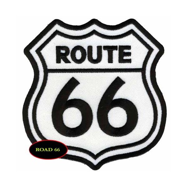 Accessoires de Bikers - Page 2 Patch-route-66blanc-accessoires-motard