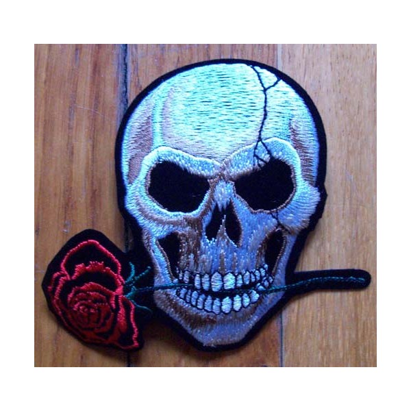 Accessoires de Bikers - Page 2 Patch-skull-and-roses-accessoires-motard