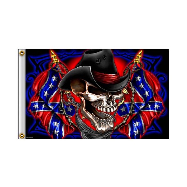 Accessoires de Bikers Drapeaux-rebel-cowboy