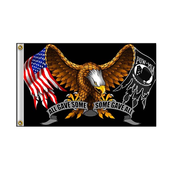 Accessoires de Bikers Drapeaux-all-gave-some-eagle