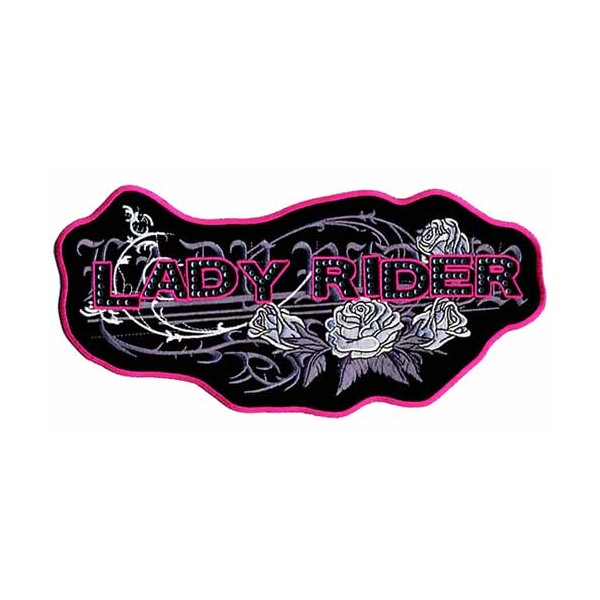 Accessoires de Bikers - Page 2 Patch-lady-rider-roses-accessoires-motard