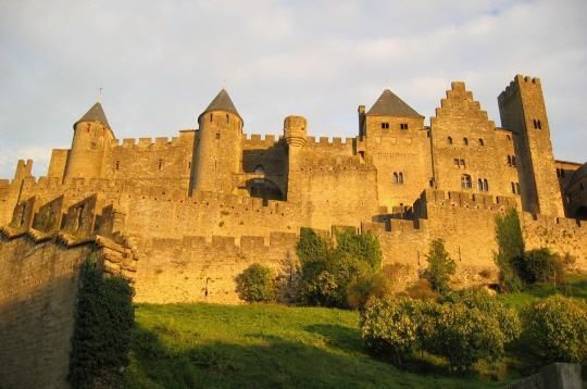 Villes françaises -Carcassonne +-Les jardins - et autres Chateau-243728-229f50a