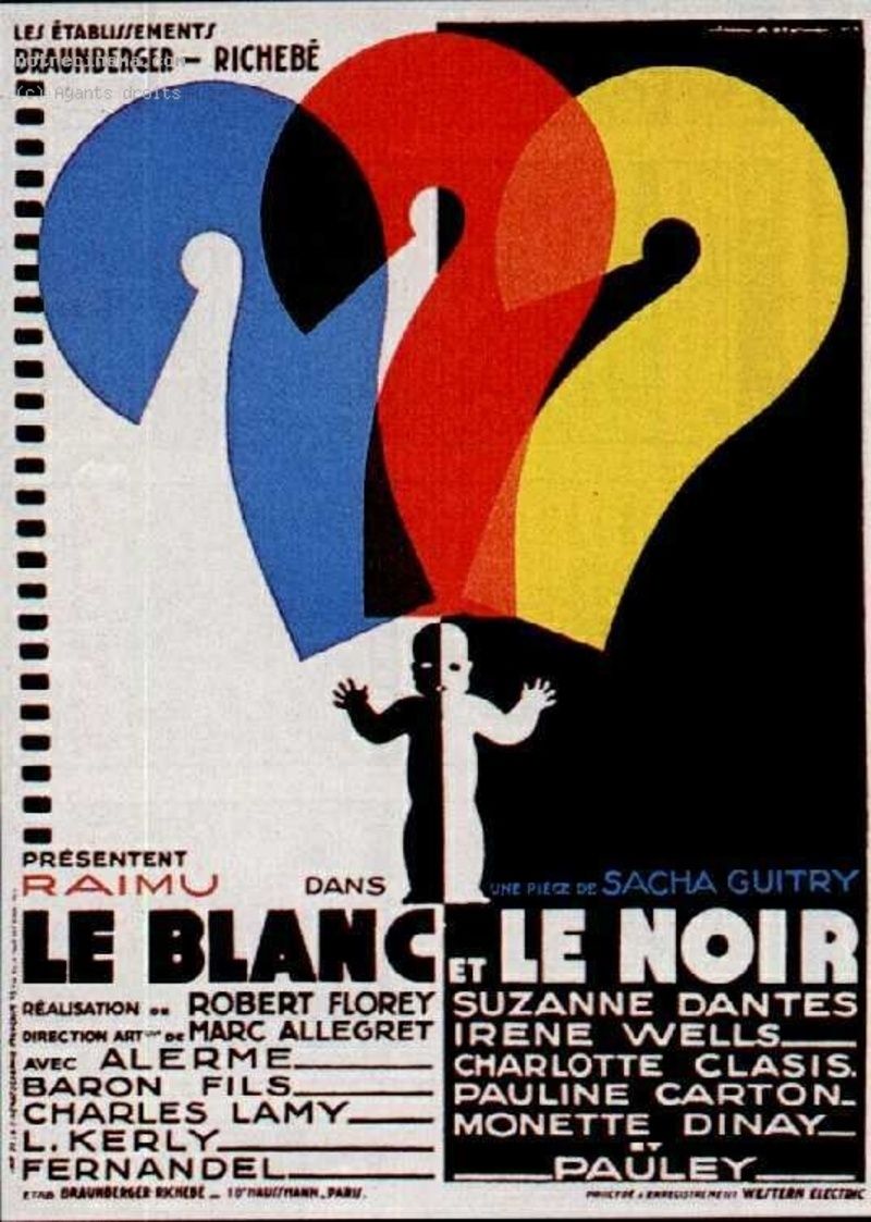 Fernandel (texte,affiches....) Le-blanc-et-le-noir-affiche_10215_3073