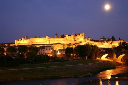 Villes françaises -Carcassonne +-Les jardins - et autres Nuit-243736-229f5a0