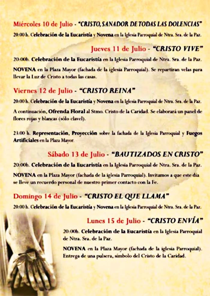 Programa de las fiestas 2019 en honor al Stmo. Cristo de la Caridad en La Puebla de Montalbán (del 29 de junio al 22 de julio) LaPuebla2r