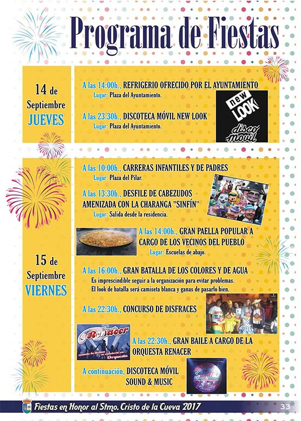 Fiestas Carmena 2017. Programa de fiestas en honor al Stmo. Cristo de la Cueva 2017 Carmena_3