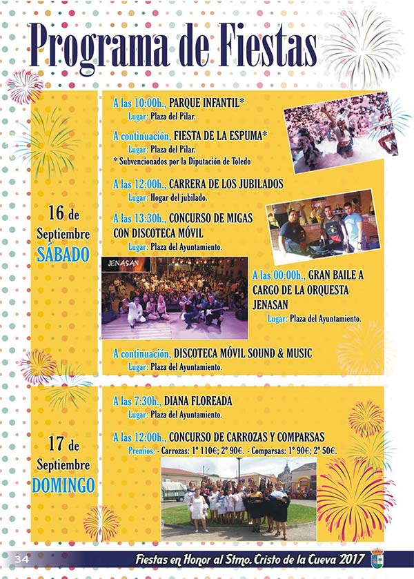 Fiestas Carmena 2017. Programa de fiestas en honor al Stmo. Cristo de la Cueva 2017 Carmena_4
