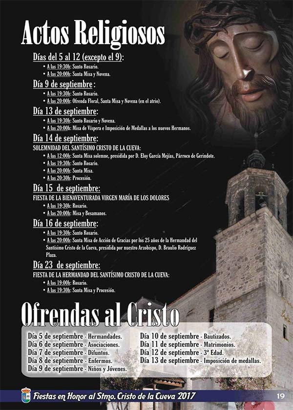 Fiestas Carmena 2017. Programa de fiestas en honor al Stmo. Cristo de la Cueva 2017 Carmena_5