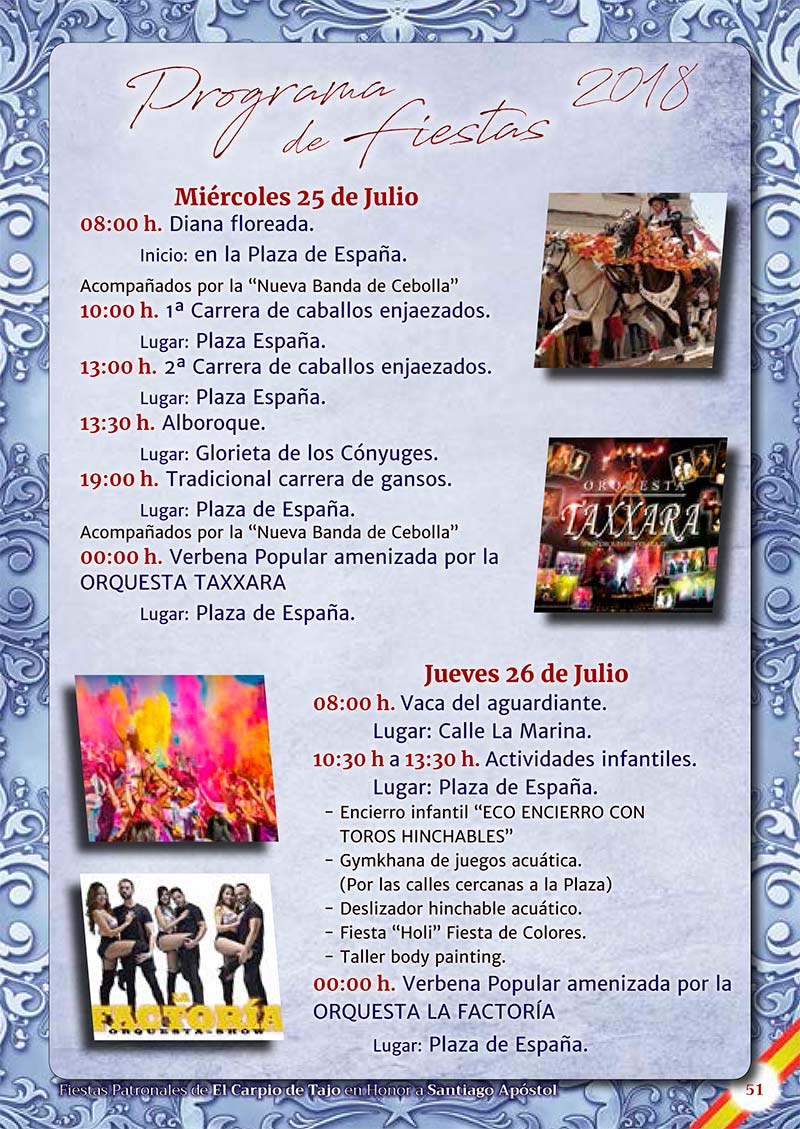 Programa de fiestas 2018 en el Carpio de Tajo en honor a Santiago apóstol Pro_Santigo_carpio_18_1