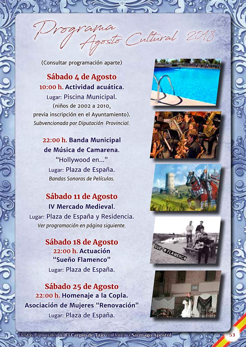 Programa de fiestas 2018 en el Carpio de Tajo en honor a Santiago apóstol Pro_Santigo_carpio_18_3