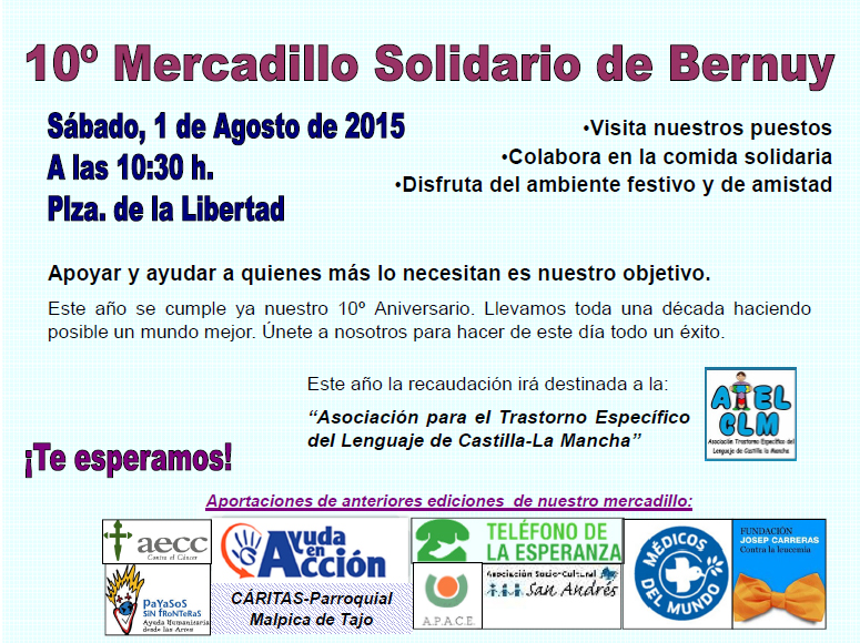 10º Mercadillo Solidario de Bernuy (1 de agosto de 2015) Mercasoli15