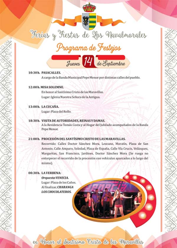 Fiestas Navalmoral 2017. Programa de las fiestas en honor al Stmo. Cristo de las Maravillas 2017 en Los Navalmorales Navalmorales2017_4