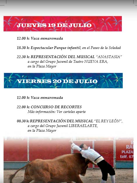 Programa de las fiestas 2018 en honor al Stmo. Cristo de la Caridad en La Puebla de Montalbán (del 15 al 18 de julio) Fiestaspueblamonta6