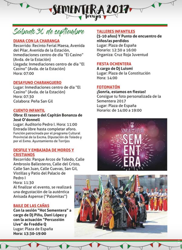 Fiestas Torrijos 2017. Programa de la feria de La Sementera 2017 en Torrijos (del 26 septiembre al 1 de actubre) Sementera17_6