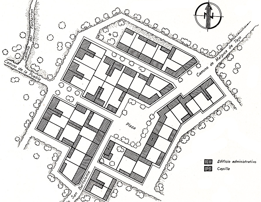 Proyecto de colonización en Valdepusa (1944) Planobernuy