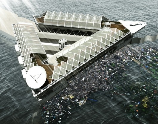 This Floating Platform Could Filter the Plastic from our Polluted Oceans 533adaa7c07a80be520000a4_this-floating-platform-could-filter-the-plastic-from-our-polluted-oceans_exterior_2_-_pa-530x415