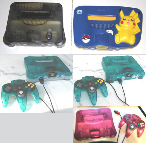 Concours de collection - Manche n° 8 - les consoles d'une autre couleur que noir/blanc ou gris Lezone-collection-jeuxvideos-colors-n64