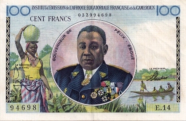 Los 19 billetes mas hermosos del mundo.. - Página 9 FEA%20100%20Francs%20P32et%20Cameroun