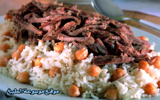 طريقة عمل أرز بالحمص واللحم  Rice-chick-peas-and-meat-cooking-and-recipes