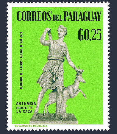 Antike Statuen auf Briefmarken 42371825-p-590_450
