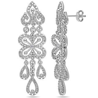 اخراس مجوهرات فضي خرافة Miadora-Sterling-Silver-Diamond-Dangle-Earrings-P16283472
