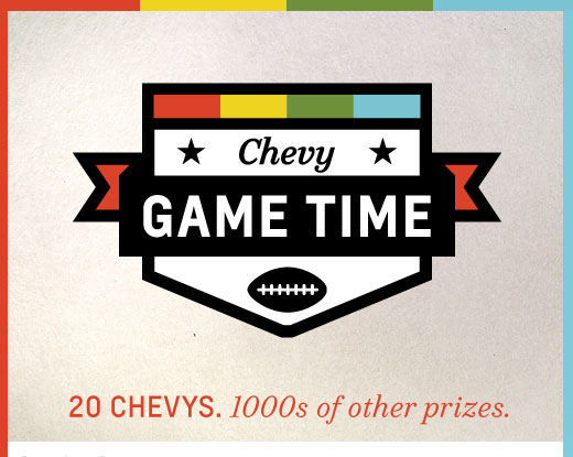 Chevrolet Game Time Sweepstakes ends 2/6 Email_header