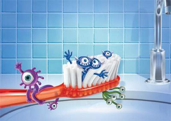  أخطاء ترتكب عند تنظيف الأسنان |...هـََ شلـ هـ [THSC] Toothbrush-germs