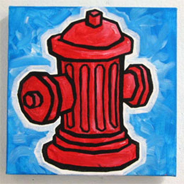 free painting from ali spagnola Hydrant