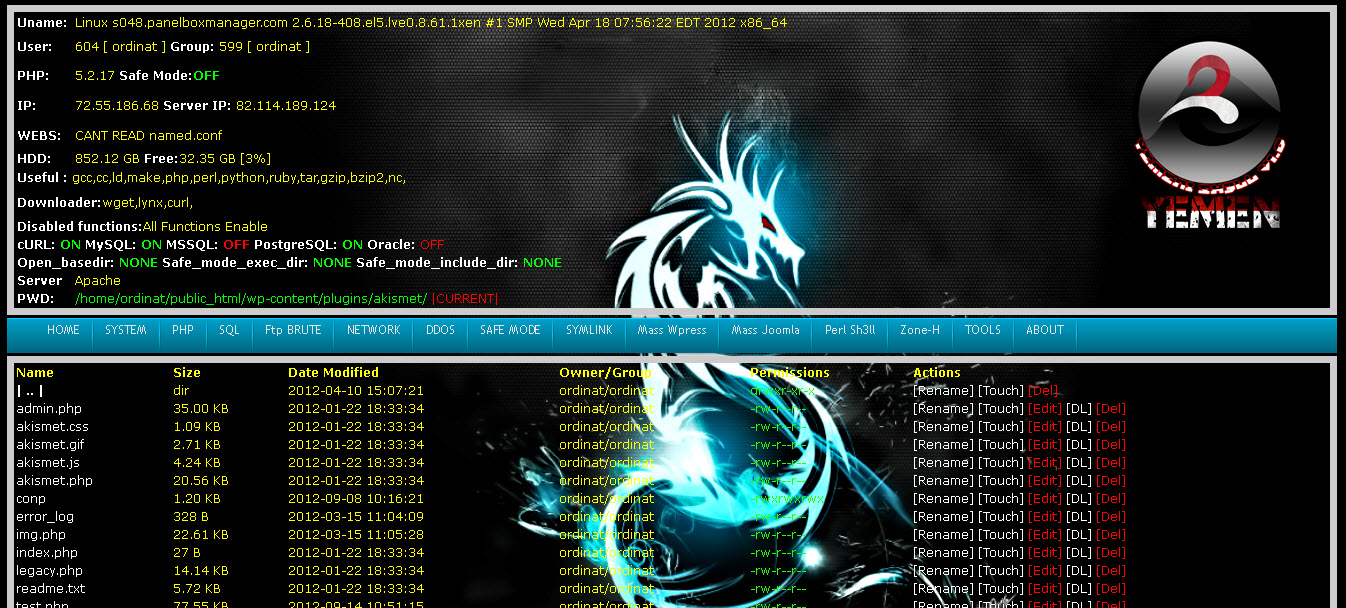 برايفت : YeMeNi Sh3ll و Black Hack Tools أقوى الشيلات لإختراق السيرفرات Ye2