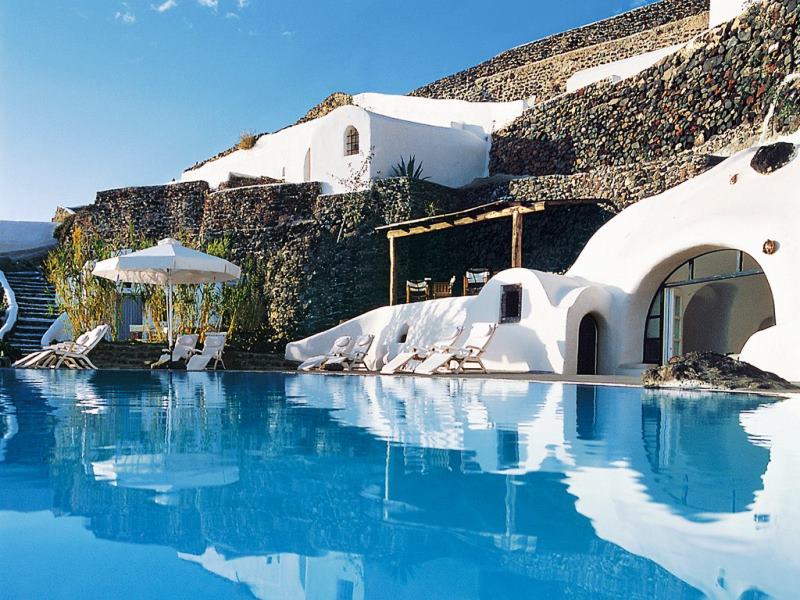 "Đảo thiên đường" : Santorini, Greece Greek-hotel