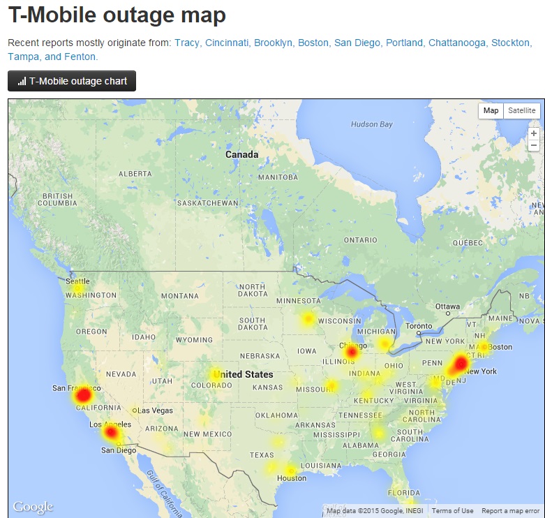 Jade Helm 15 Begins Same Day Service Outages Reported Across America By Multiple Providers!  Chart_Outage_TMobile