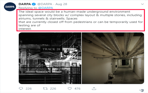 With 'The Secret City' At China Lake In California No Longer Available For Advanced Weapons Research And Testing, What Does DARPA Know That We Don't Know?   Darpa_tweet_2