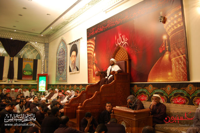 الخطيب الحسيني سماحة الشيخ حسن العالي وسط حضور حسيني غفيرفي ماتم السنابس 22