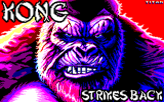 Mes refontes d'écrans-titres de jeux Amstrad CPC. KongStrikesBack_2022