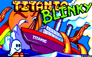 Mes refontes d'écrans-titres de jeux Amstrad CPC. TitanicBlinky_2022