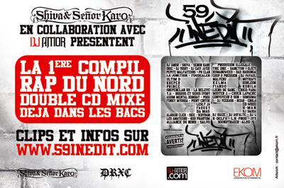 "59 INEDIT" LA PREMIERE DOUBLE COMPILATION DU NORD Annonce59inedit