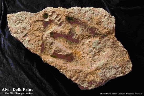 ¿Vivieron hombre y dinosaurio juntos?  Cretaceous_Footprint_1