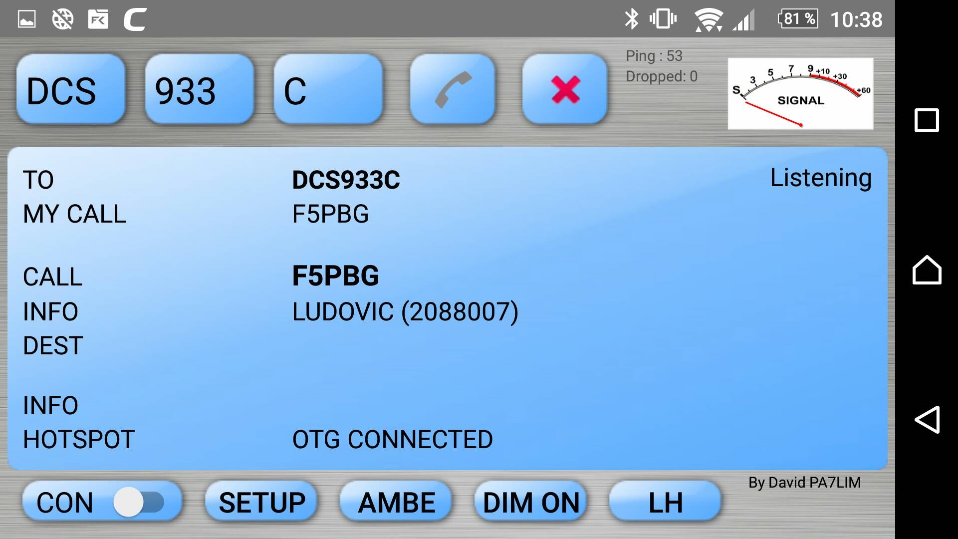 Clé USB DVstick 30 de DVMEGA : Configuration clé branchée directement sur SMARPHONE / Téléphone portable Android Bluedv-ambe-Portable-07