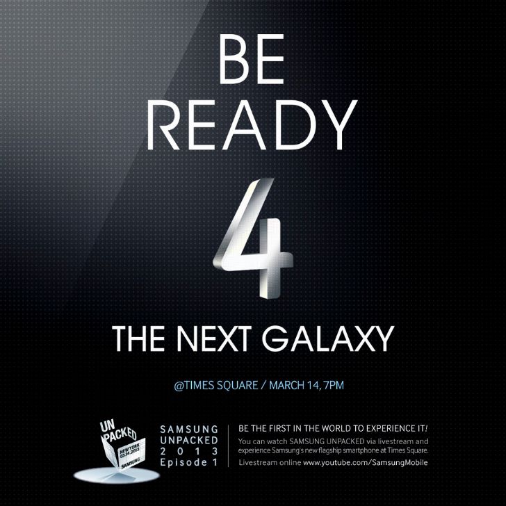 Samsung Galaxy S4 vendrá en variantes de 16, 32 y 64 GB Galaxy-S4-be-ready